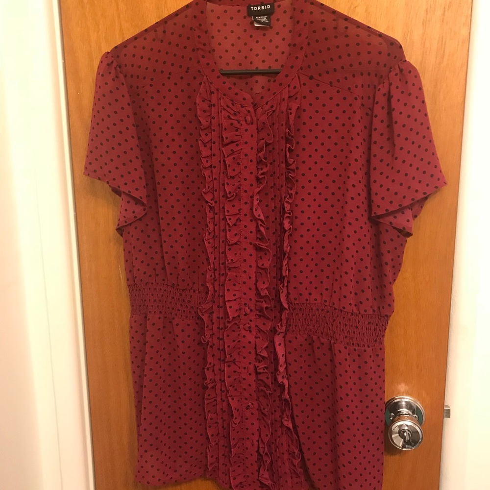 Sheer Polka Dot Top